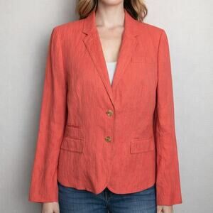 J. Crew Schoolboy Blazer 12 Women's Coral Salmon Pink